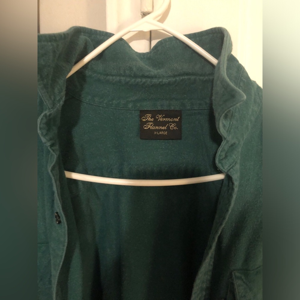 Men's Vermont Company Flannel in green - Picture 2 of 7